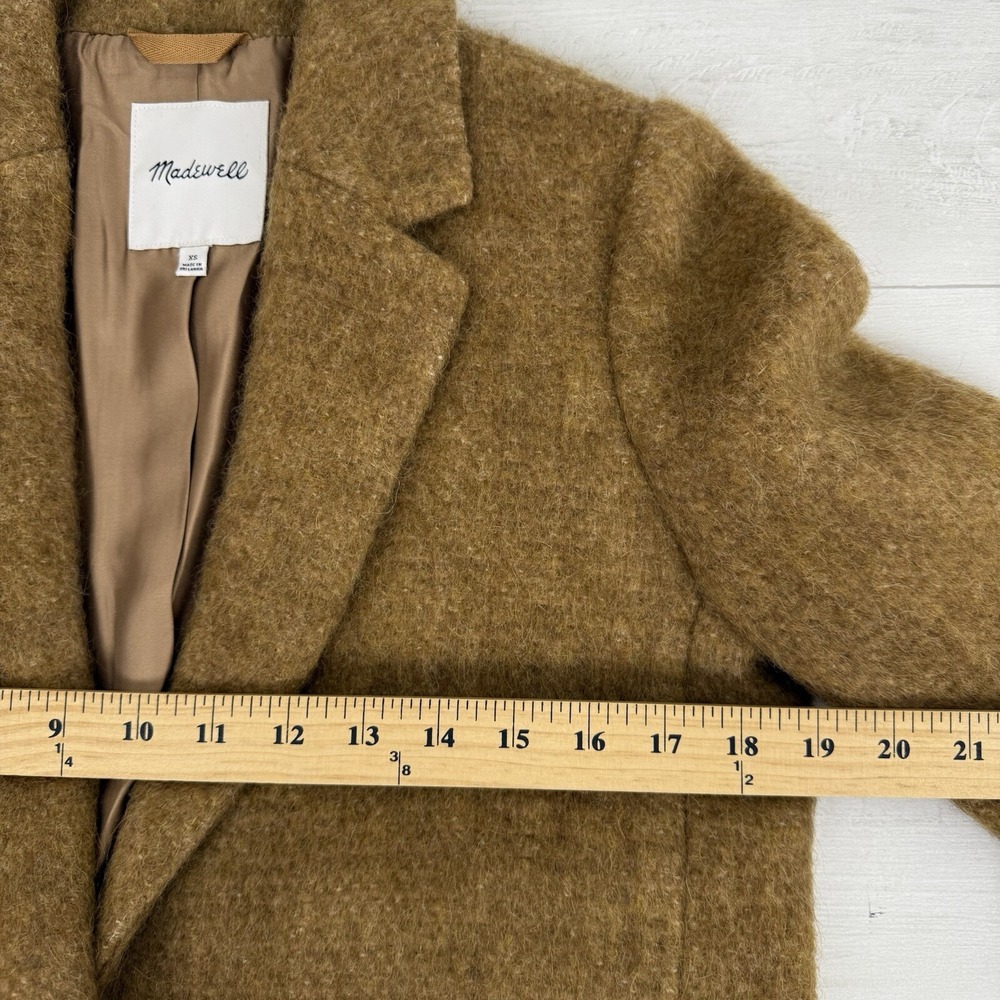 Madewell Boucle Larsen Blazer XS Toffee Brown Wool Alpaca Blend Single‎ Breasted - Picture 15 of 16